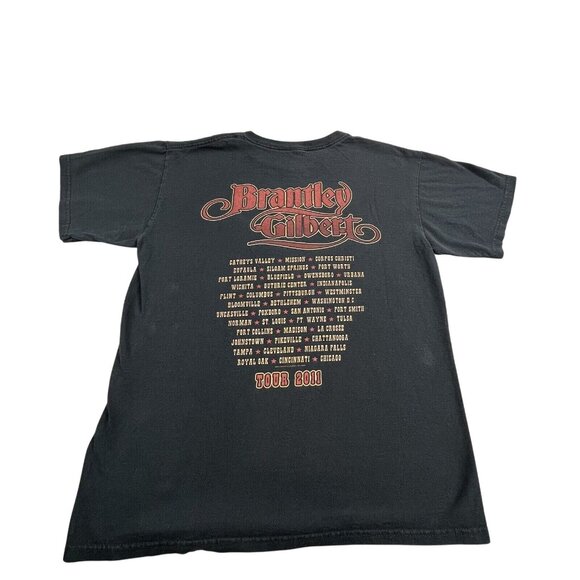 Brantley Gilbert Men’s Medium Black Country Music Concert Tour T-Shirt 2011 - Picture 2 of 9